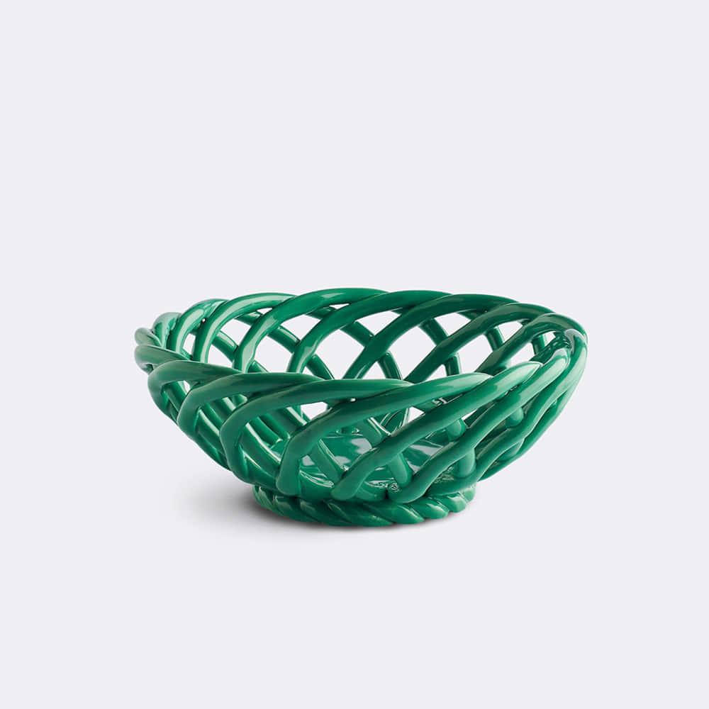 [OCTAEVO] Sicilia Ceramic Basket Small_Green