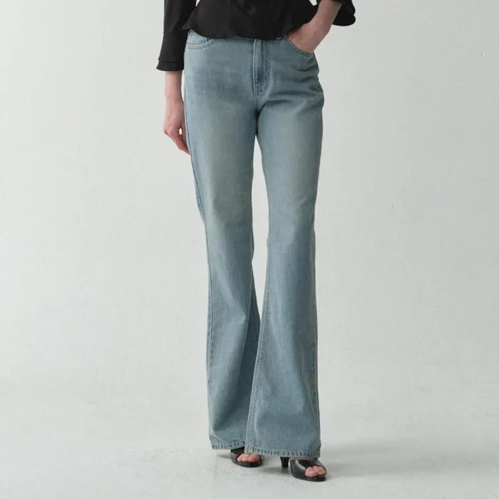 Heart Pocket Denim Pants-Boots Cut