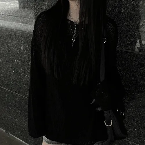 see-through layered loose T