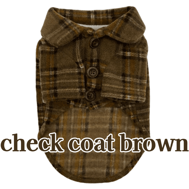 크리스마스 체크 코트(브라운)