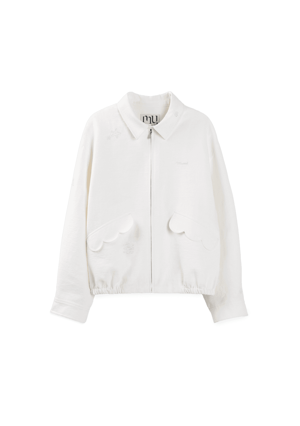 Mused Hand EMB Blouson - White