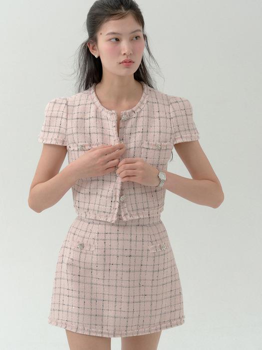 BiBi Tweed Half Jacket-Check(2Color)