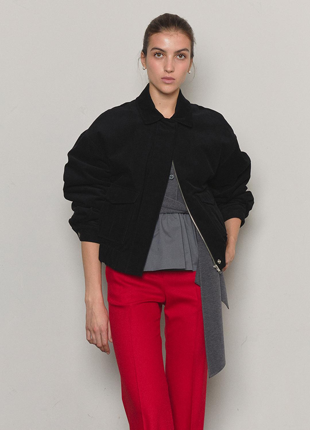 [10/11 예약 배송] Corduroy Bomber Jacket _ Black