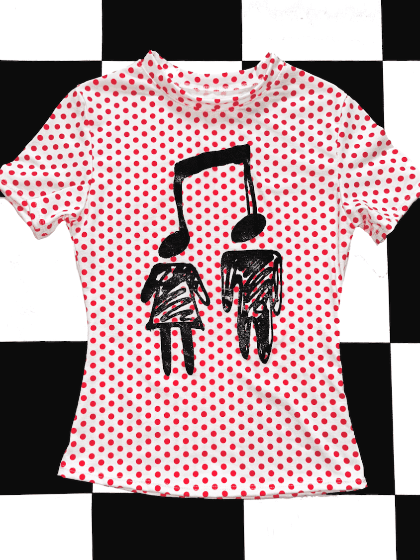 MUSIC LOVERS IN RED POLKA