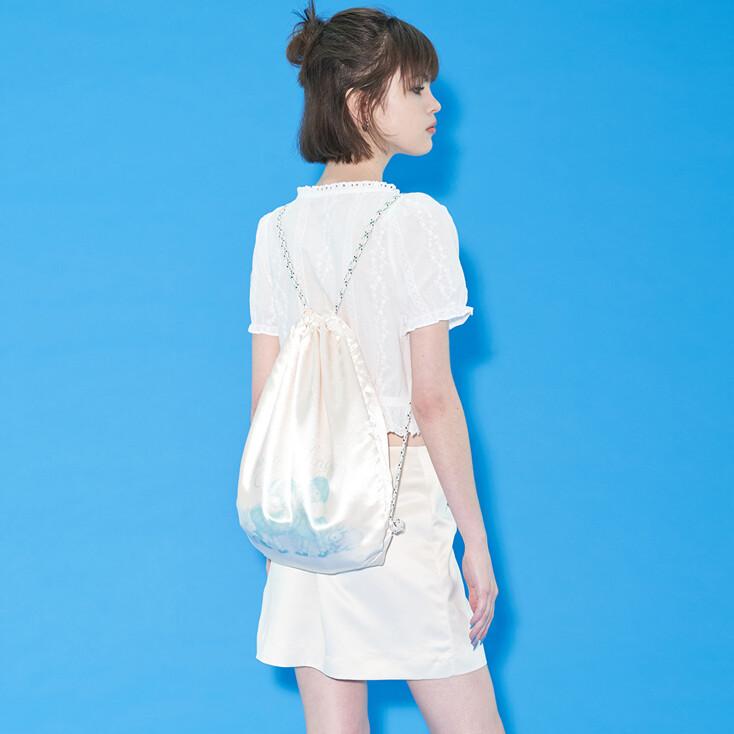 TWIN DRAWSTRING BAG (CREAM)