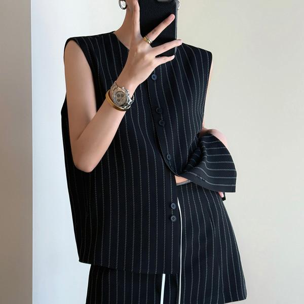 Pinstripe Edit Skirt Set ( Top & Skirt : Sold Separately )