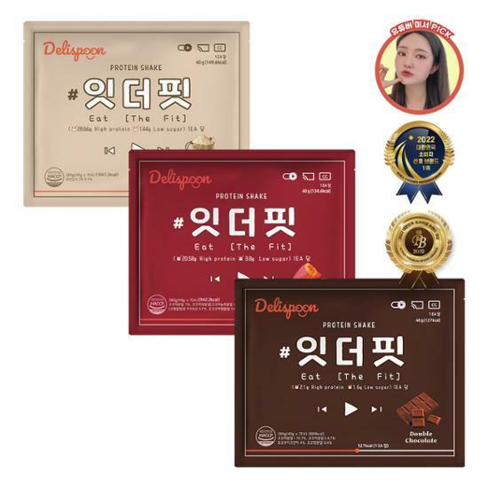 델리스푼 잇더핏 쉐이크 40g 7개 3종 중 택1(더블초코/미숫가루/고구마)