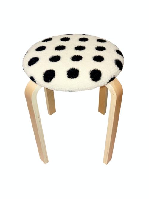 덤블 도트 스툴 (아이보리)