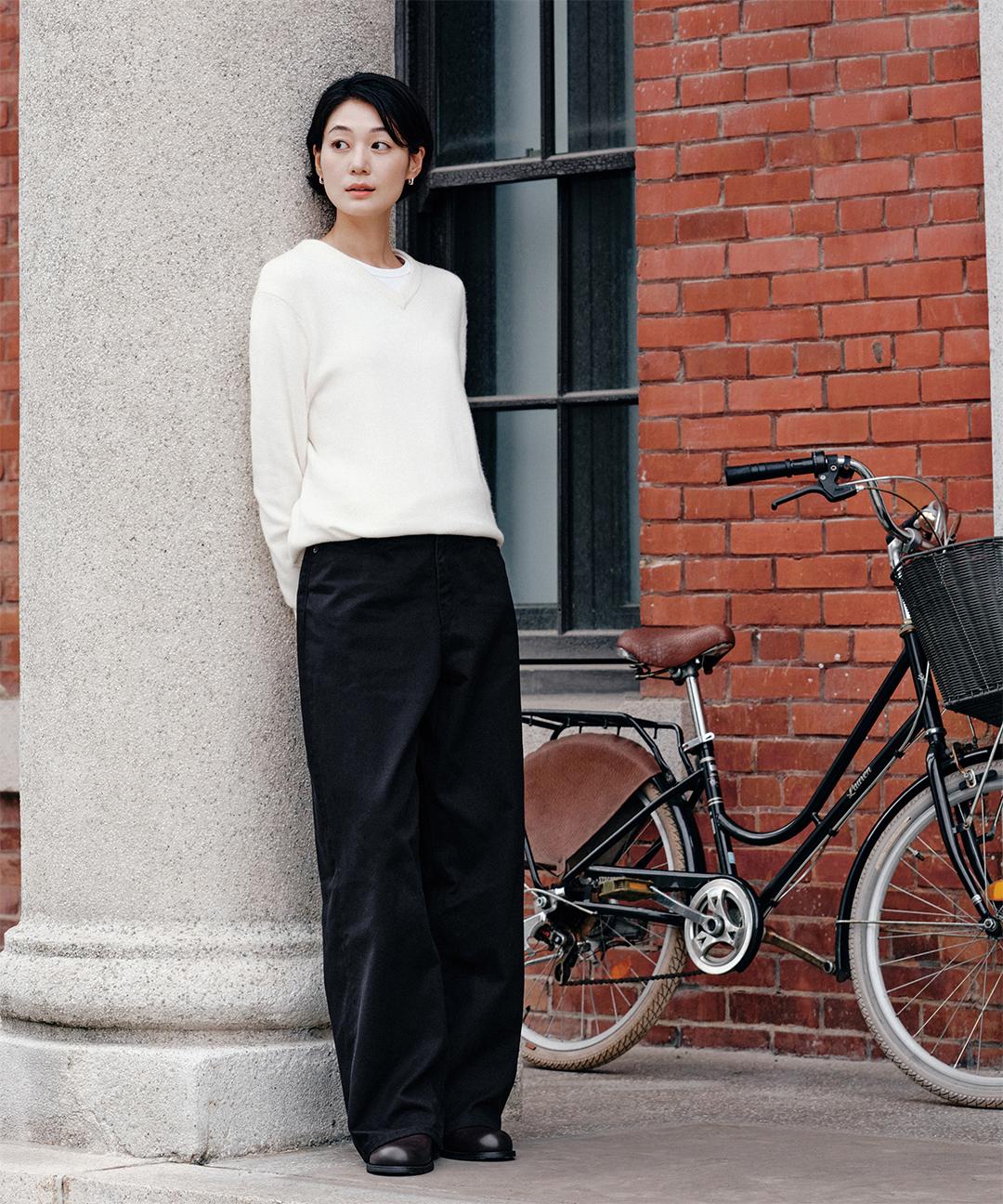 스파오 [WARM] 트윌 코튼 와이드 팬츠_SPTCF4VG02