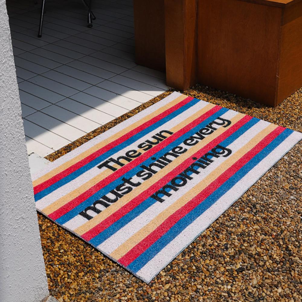 오브체리 레트로 빈티지 배색 웰컴 현관매트 코일매트 업소용 사무실 출입구 바닥 패턴 발매트