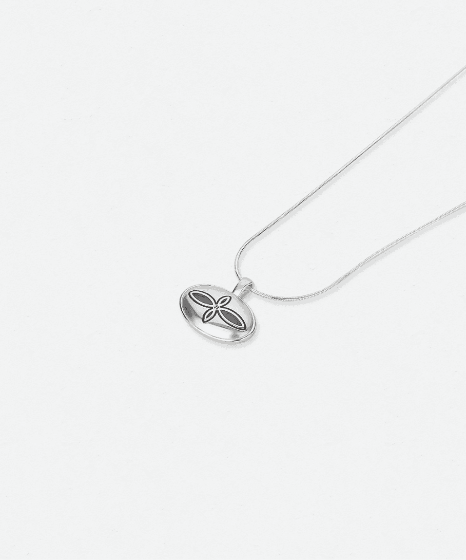 Heritage Flower Necklace_[Silver]