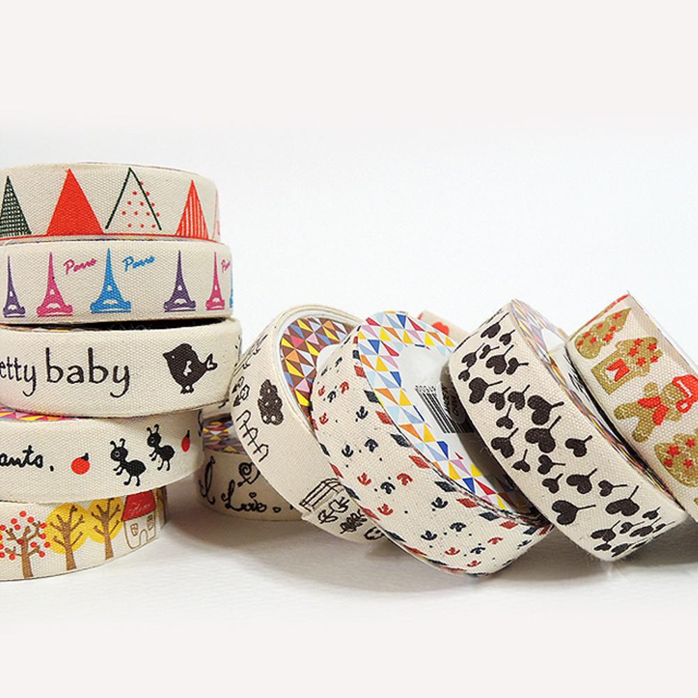 패브릭 접착 데코 테이프 / 원단 DIY 리본 테이프