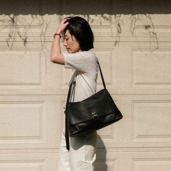 Large Mamas Bag (Leather) Black