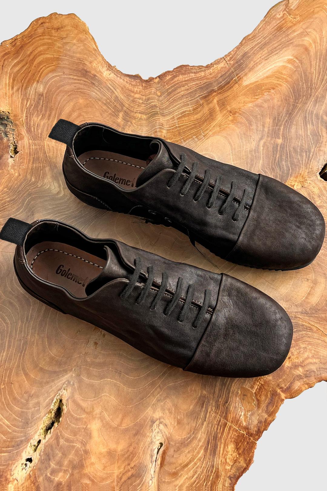 'Flatto\' 002 Horse leather Sneakers : Brown 얼리버드 혜택