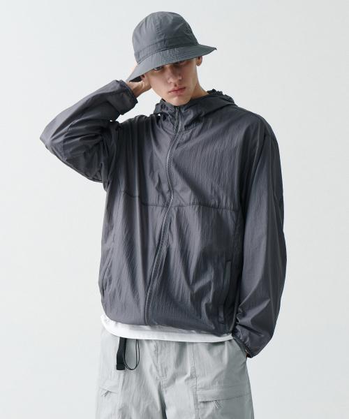 [시티 레저] 라이트웨이트 패커블 윈드브레이커 재킷 [그레이]