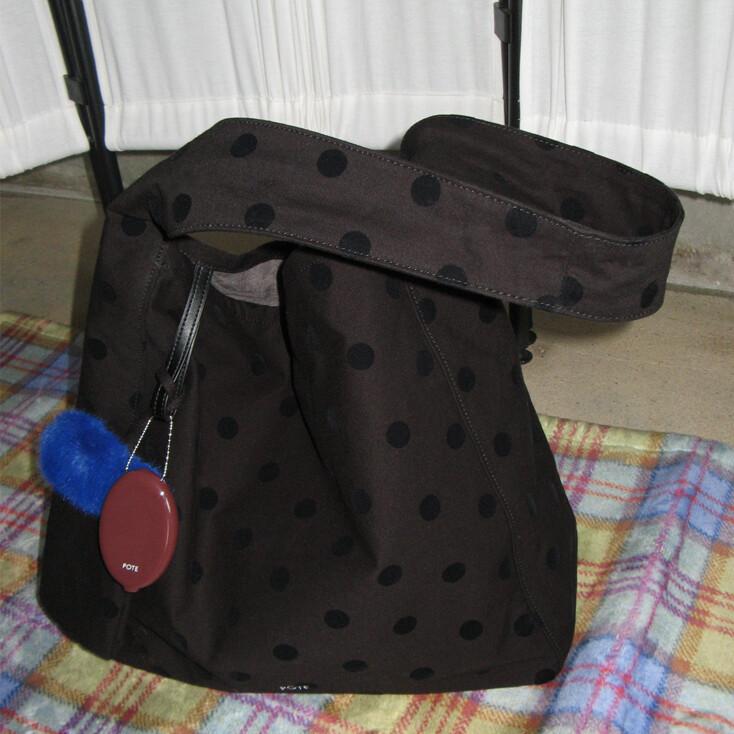 [4차리오더] 0007 레이어드 파우치 호보 백 도트블랙