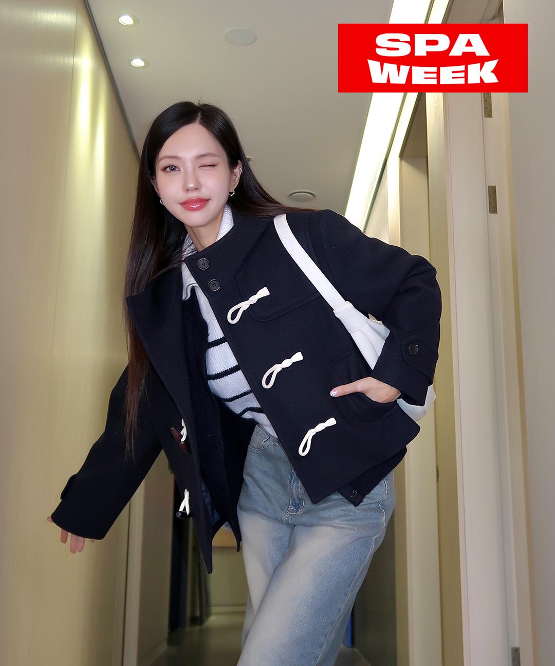 스파오 [9/6 출고][헤이즐 PICK] 숏 더플코트_SPJWE4TG03