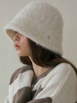 DRO LOGO SOFT BUCKET HAT WHITE