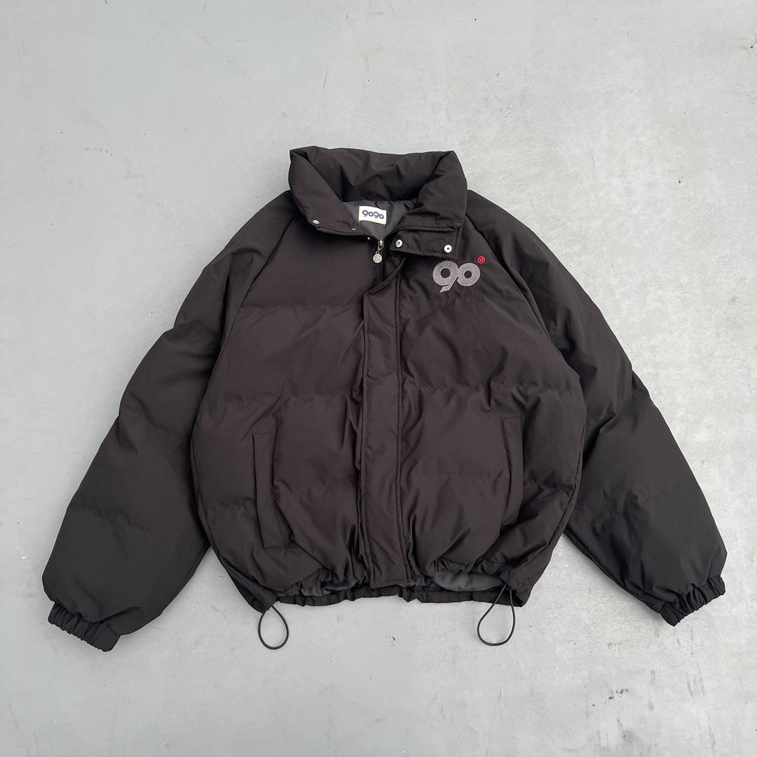 90 Logo Rich Puffer Jacket - Black / S