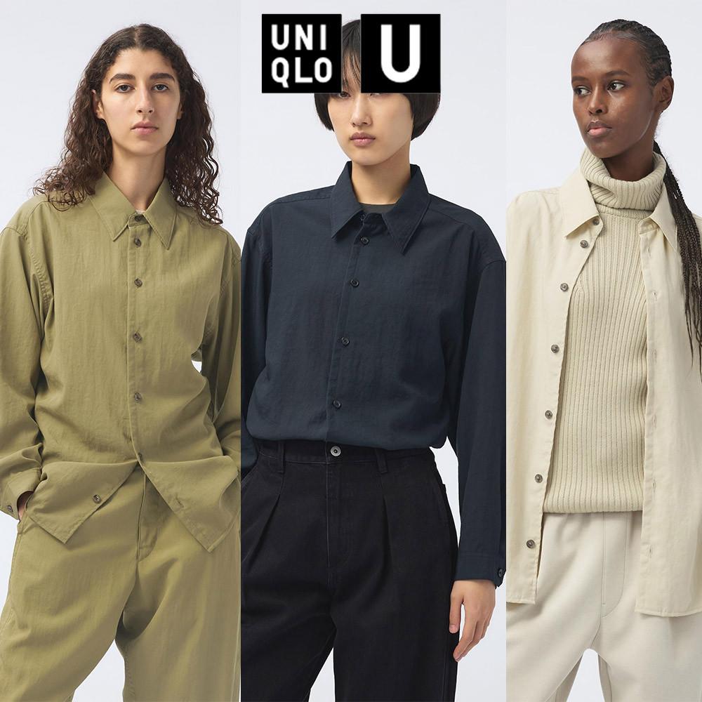 유니클로 U 르메르 드레이프셔츠(긴팔 471301) 24FW