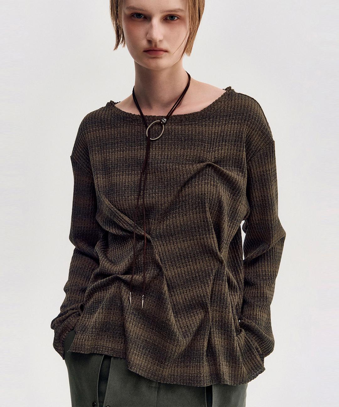 Antique Oval Bolo Necklace _ BROWN