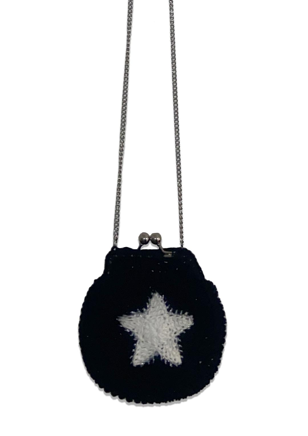 black clip star chain bag