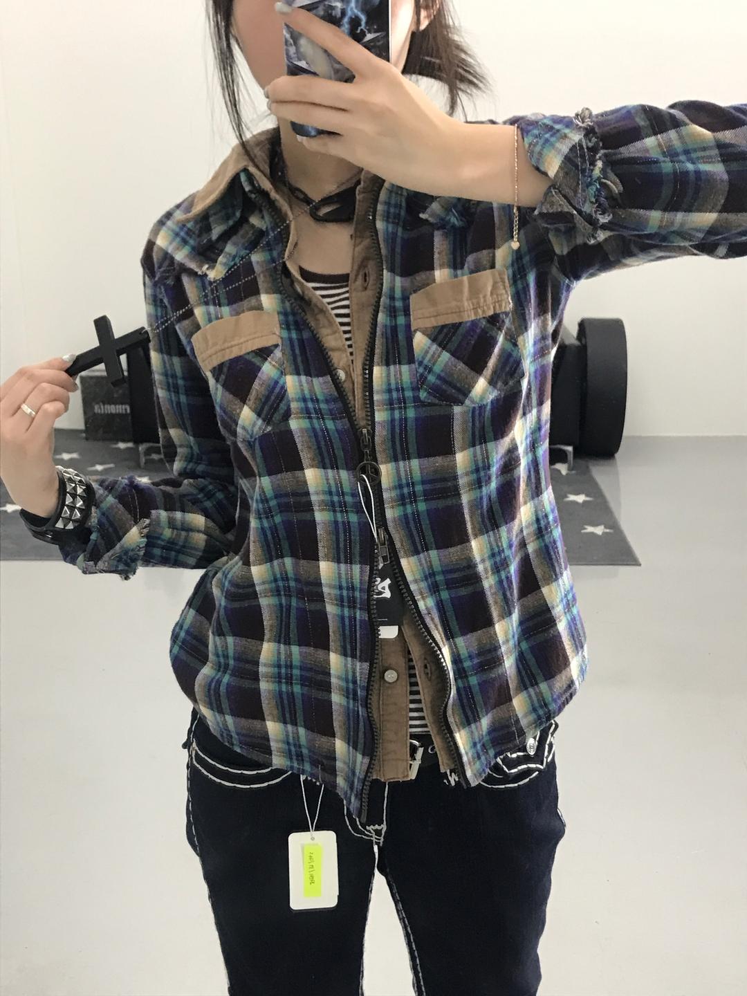 Sky Bomber Layer Checkered Shirts