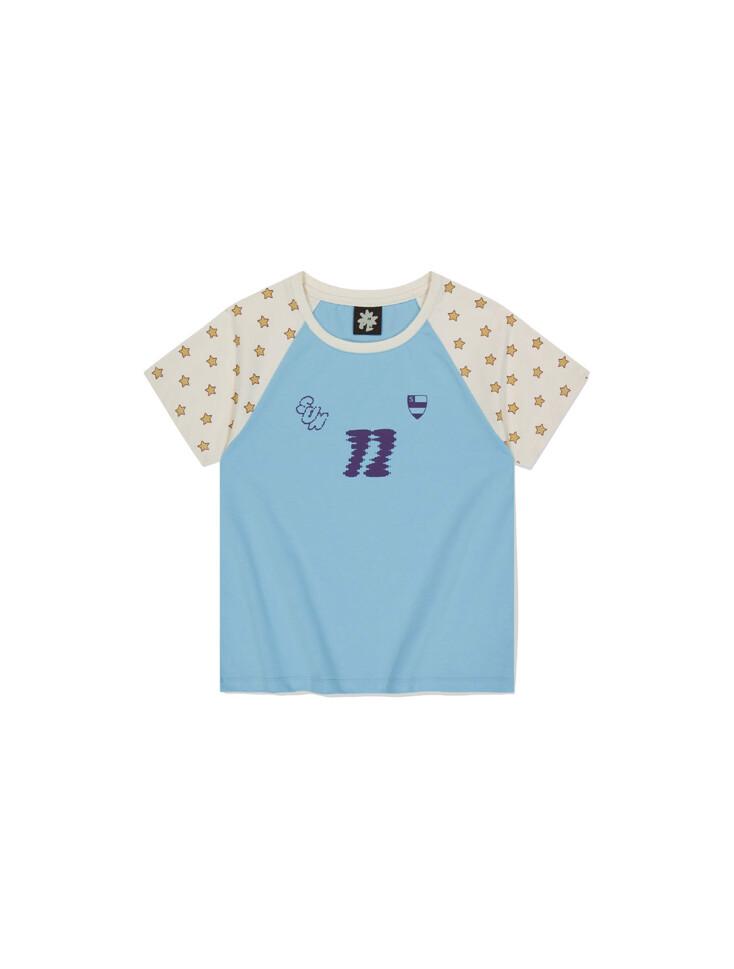 W All-Star Raglan Tee Light Blue