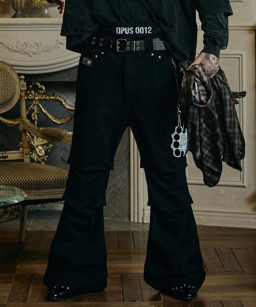 Op. 08 DONS FLARE PANTS BLACK