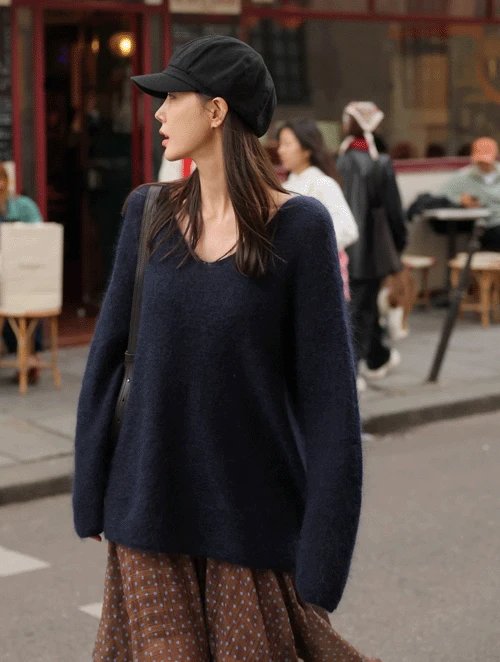 루시에 라쿤 울 브이 니트