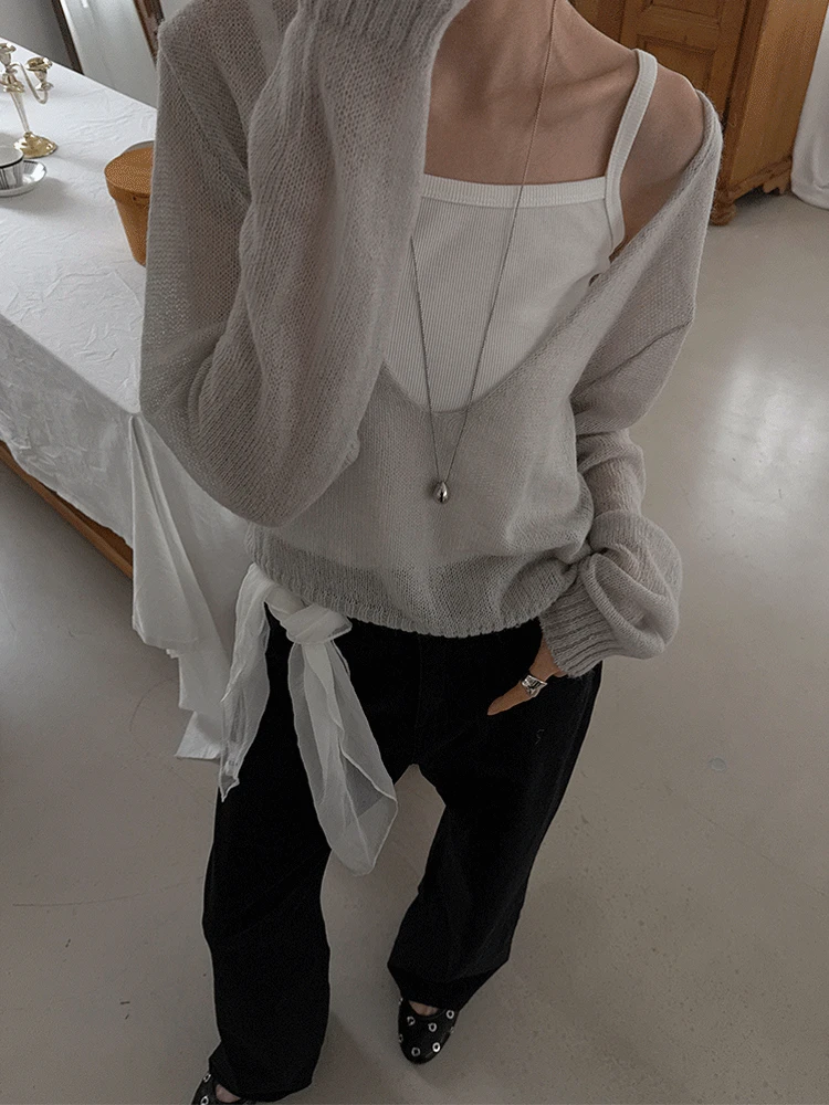 헤일 딥브이 니트