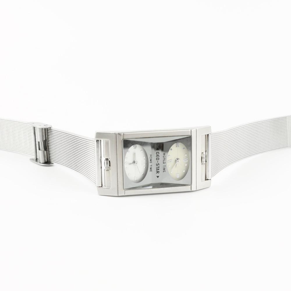 Two dial metal watch