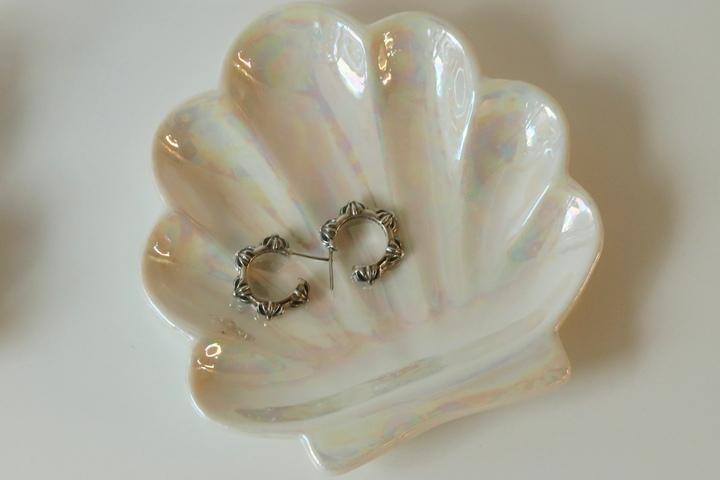 [10%쿠폰]화이트 펄 오로라 쉘 조개 주얼리 트레이