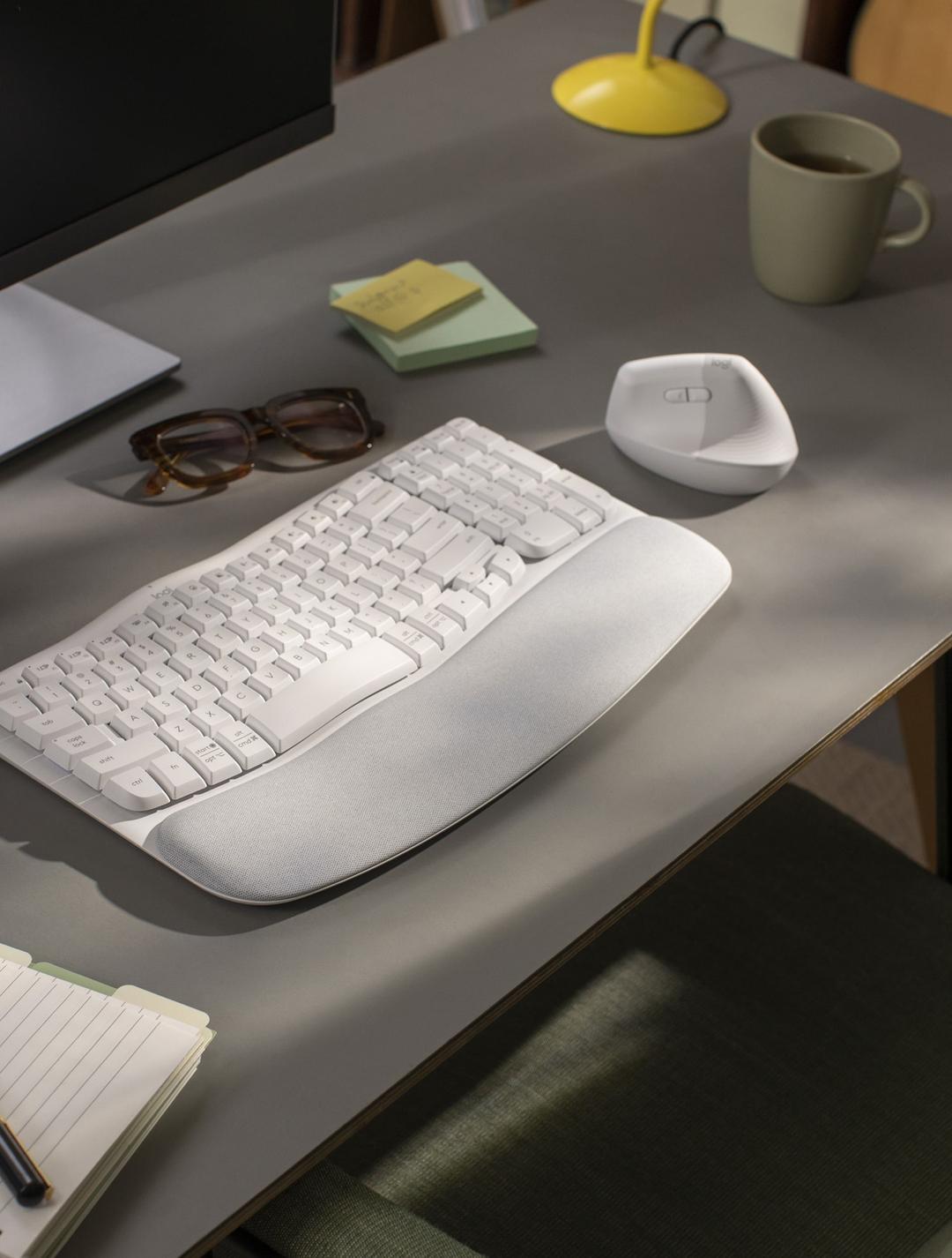 한글타이핑 최적화 로지텍코리아 WAVE KEYS 인체공학 무선 블루투스 키보드