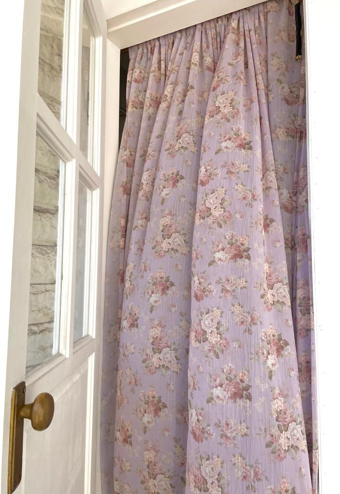 sophy flower curtain 소피 플라워 빈티지 커튼 레트로 꽃무늬