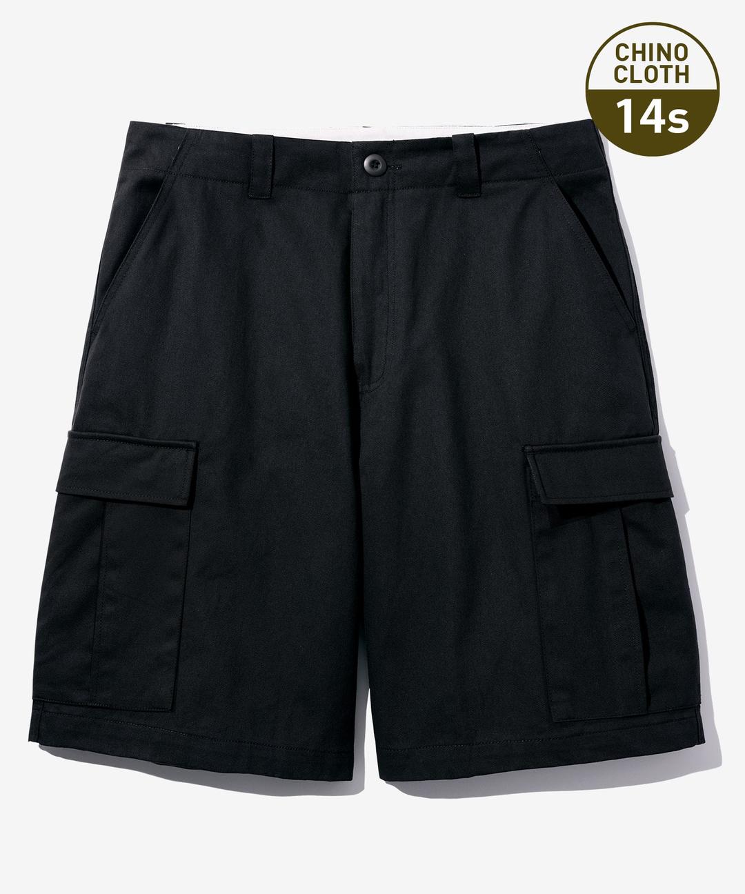 볼륨 카고 버뮤다 팬츠 블랙 SJSP1410