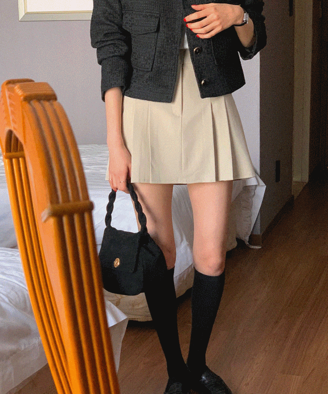 (4color) 번 미니 스커트 (깔끔한 플리츠 디테일이 어디에나 포인트로)