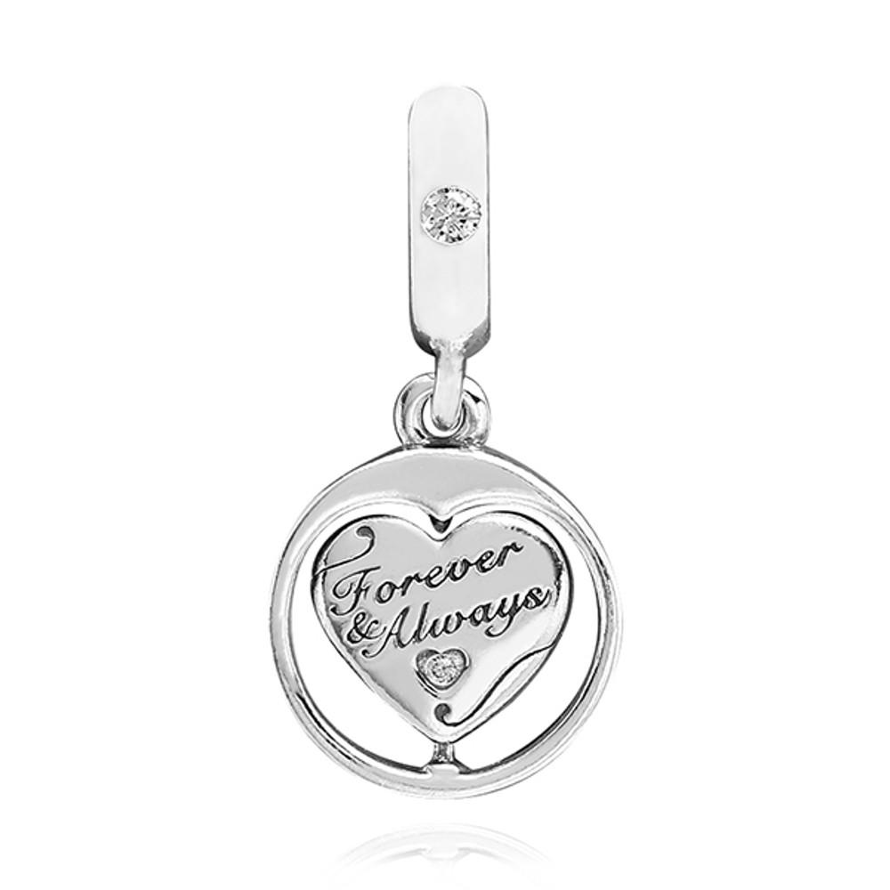 판도라 799266C01 스피닝 포에버 & 올웨이즈 소울메이트 펜던트 겸 댕글 실버 참