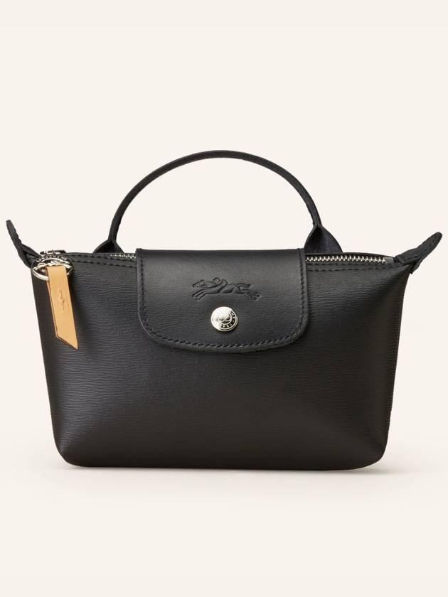 롱샴 르 플리아주 시티 파우치 백 Longchamp 가죽 파우치 미니 백 블랙 1487570   |   발란코드 [61695784]