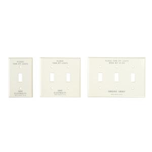SAVE ENERGY   TOGGLE SWITCH PLATE - ALMOND-P.F.S. Online Shop