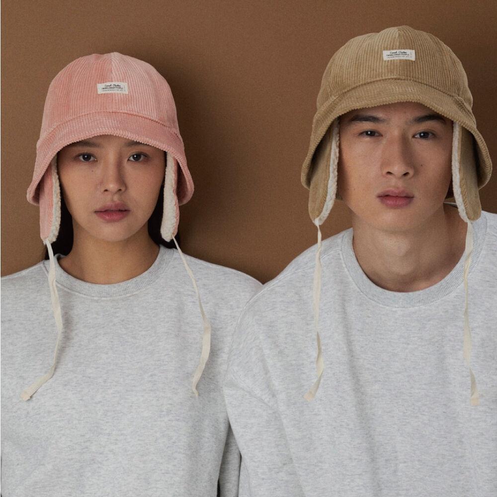T214AACU64_EAR FLAP CORDUROY BUCKET 귀도리 골덴 버켓