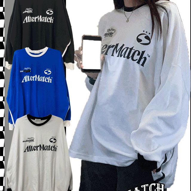 오버오버핏/스트릿 - 스포티라인 오버핏t