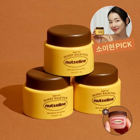 [꿀밤팩 매니아세트]  꿀밤팩 100gx3 + (증)립 케어 밤 11ml x 1