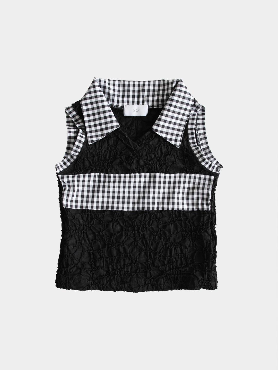 CHECK COUNTRY SLEEVELESS