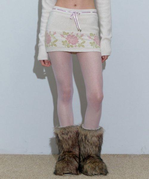 Angora Micro Skirt Ivory