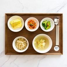 사각 손잡이 애쉬목 논슬립 우드 트레이 카페 원목 국산 나무 쟁반