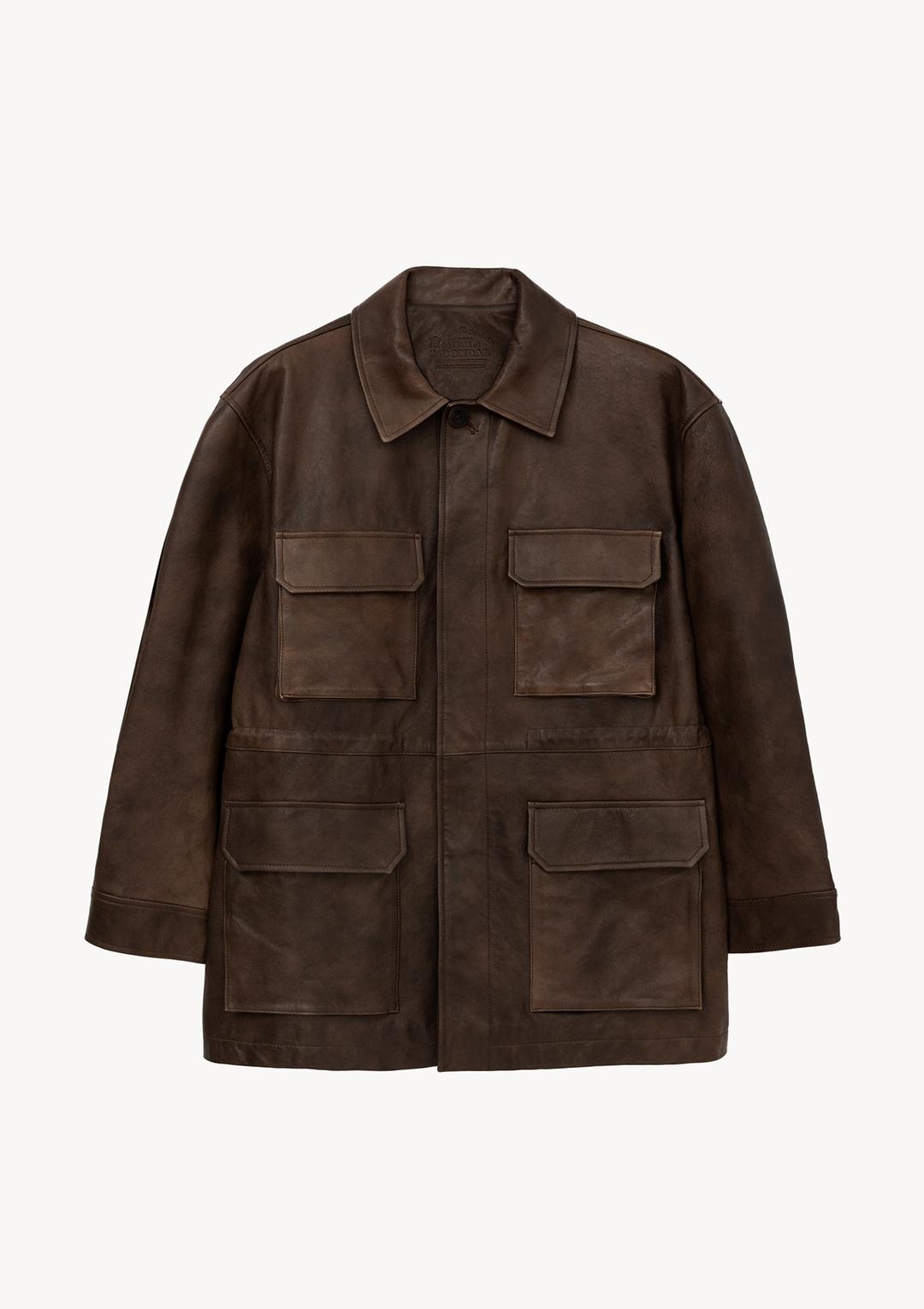Lambskin Safari Jacket in Brown
