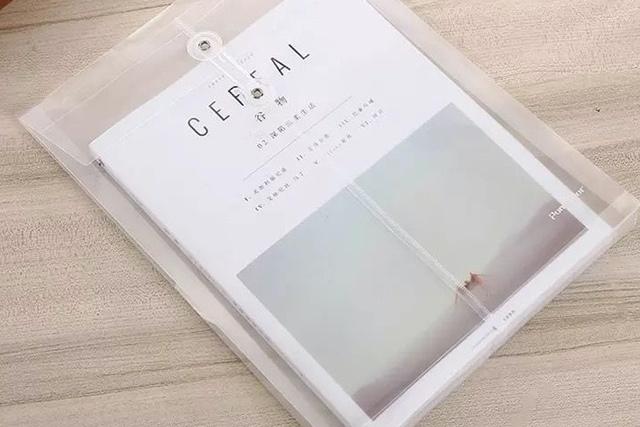 반투명 파일 하도메 포켓 파우치 2size