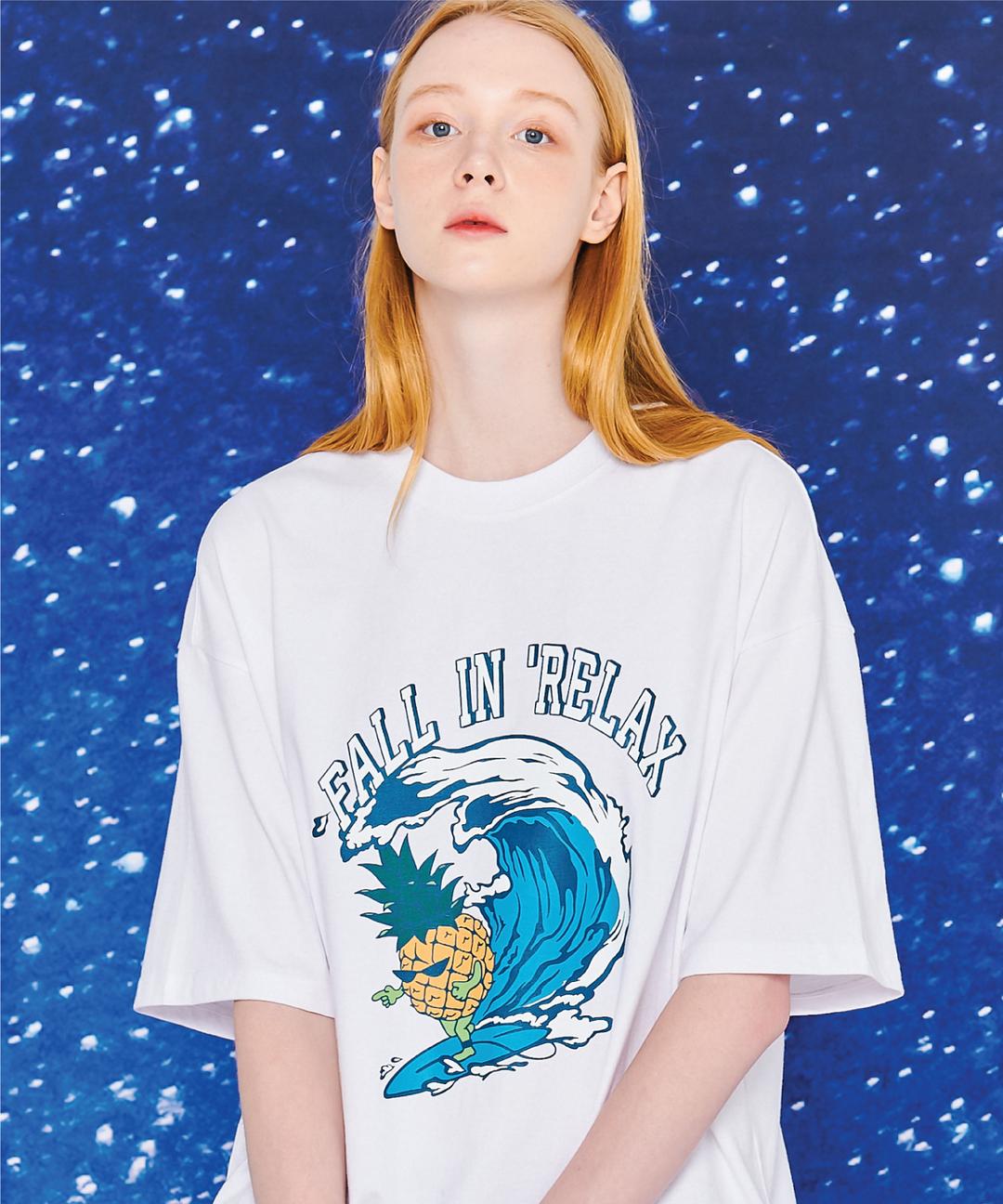 [16수] 서핑 파인 반팔 화이트