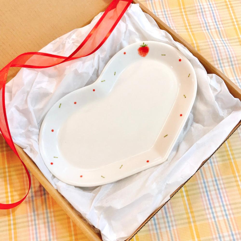 [잔물결] 라즈베리 하트 접시